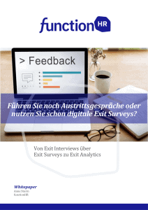 Die Zukunft der HR Business Partner - Wie Sie Ihre Arbeit in strategischen Wertbeitrag verwandeln Exit-Befragungen Whitepaper
