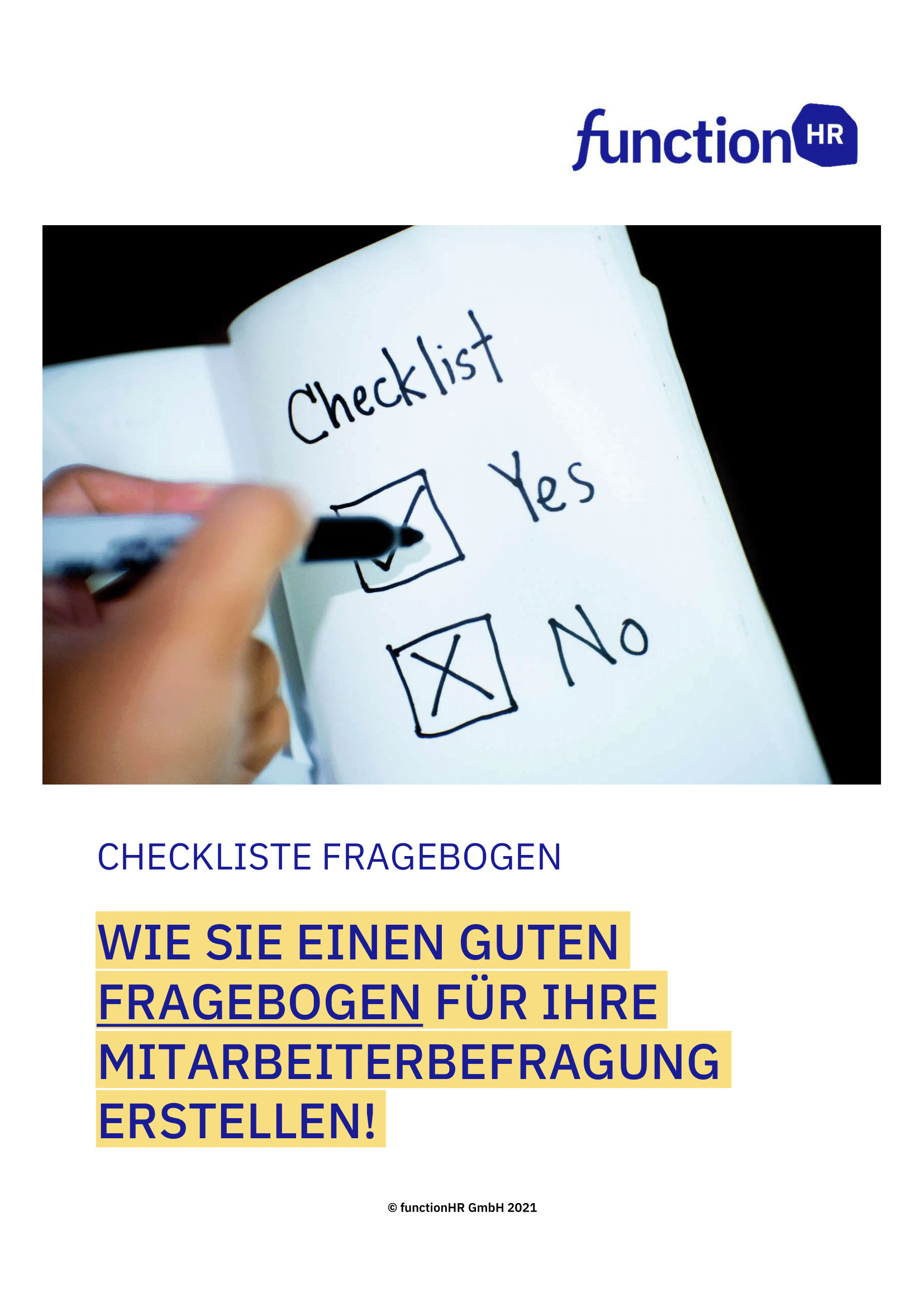 Durchführung einer Mitarbeiterbefragung - Der ultimative Guide Checkliste Fragebogen Mitarbeiterbefragung