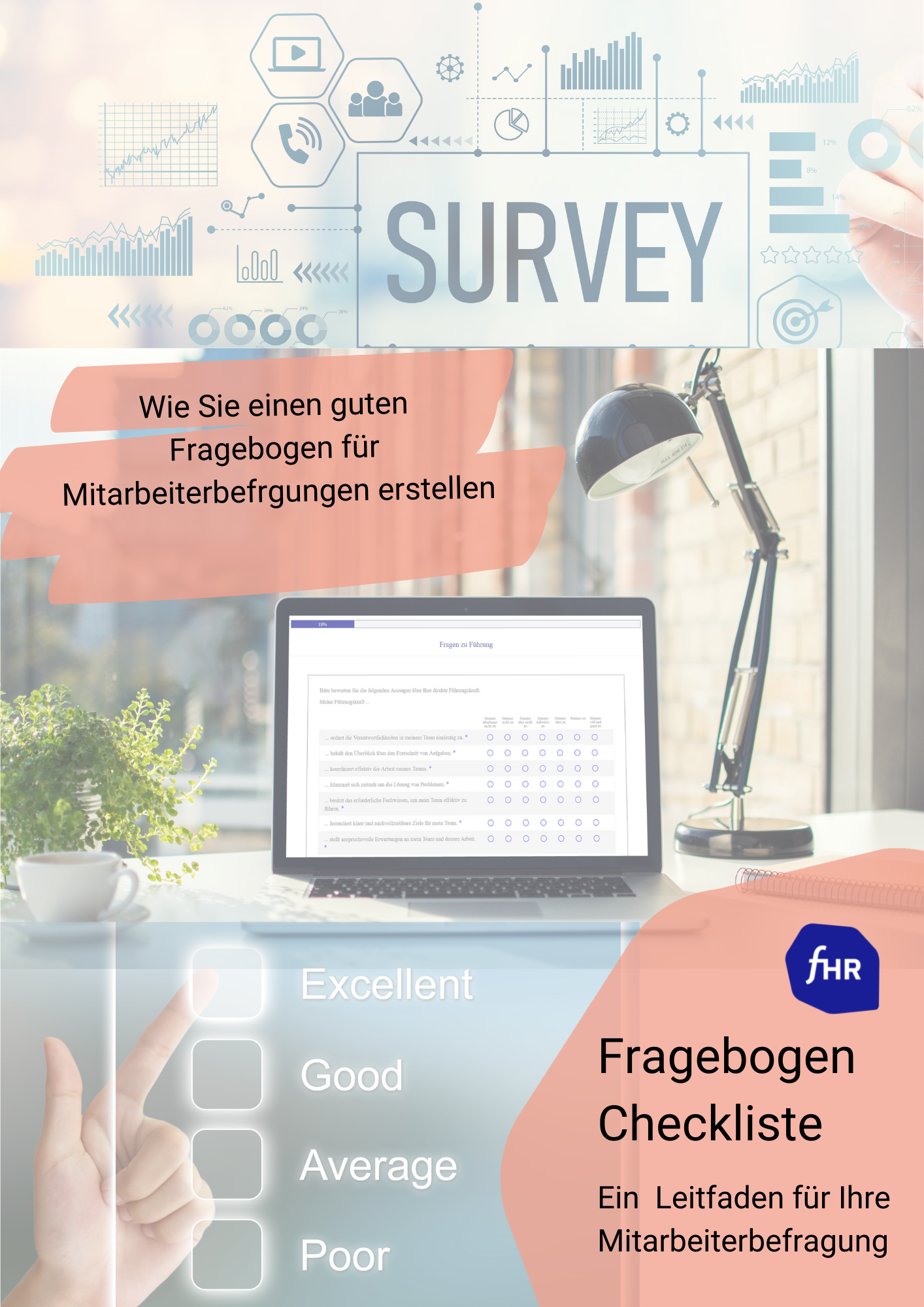 Durchführung einer Mitarbeiterbefragung - Der ultimative Guide Download Cover Fragebogencheckliste1 Befragungen von Mitarbeitenden ohne festen Arbeitsplatz
