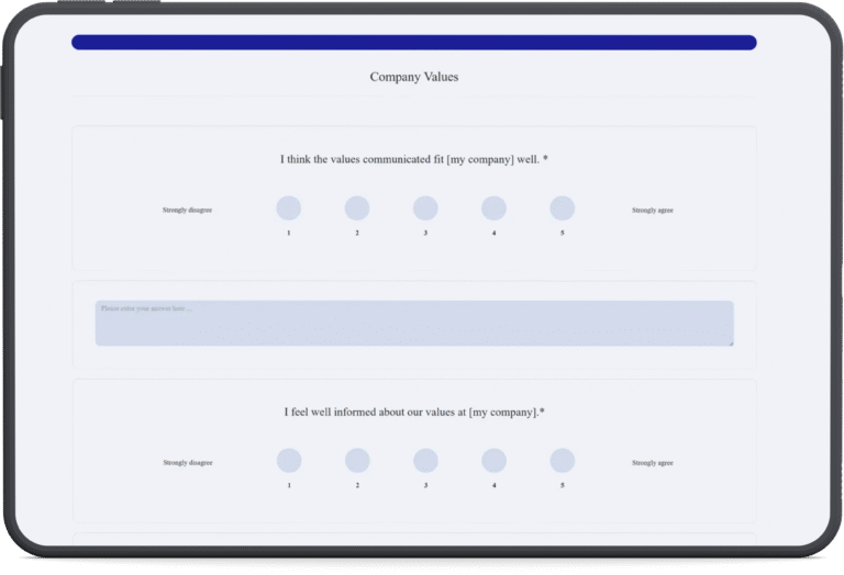 ipad black survey horizontal Mitarbeiterbefragung